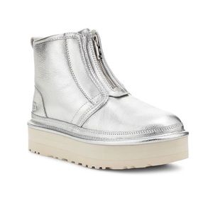 Ugg Neumel Platform Bootie - Silver Metallic Shine